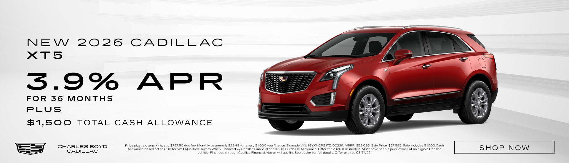 New 2026 Cadillac XT5