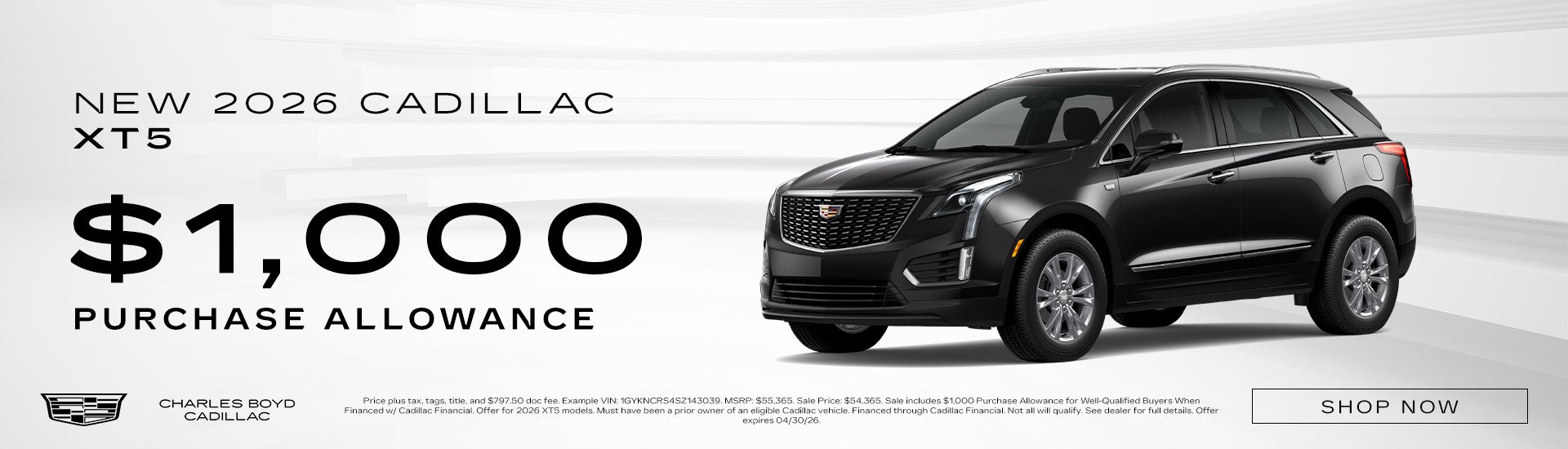 New 2026 CADILLAC XT5