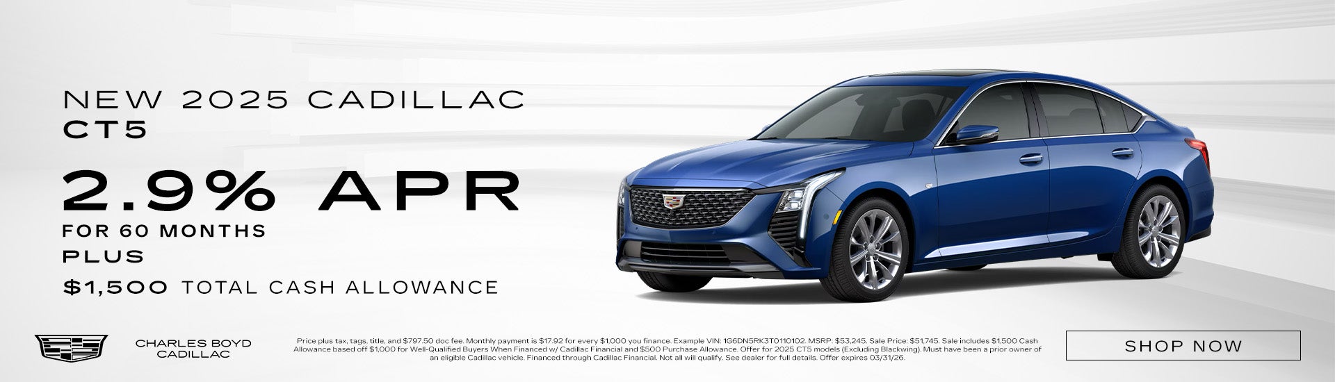 New 2025 Cadillac CT5